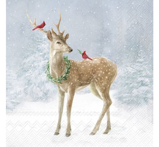 Serviette "Deer in Snow"