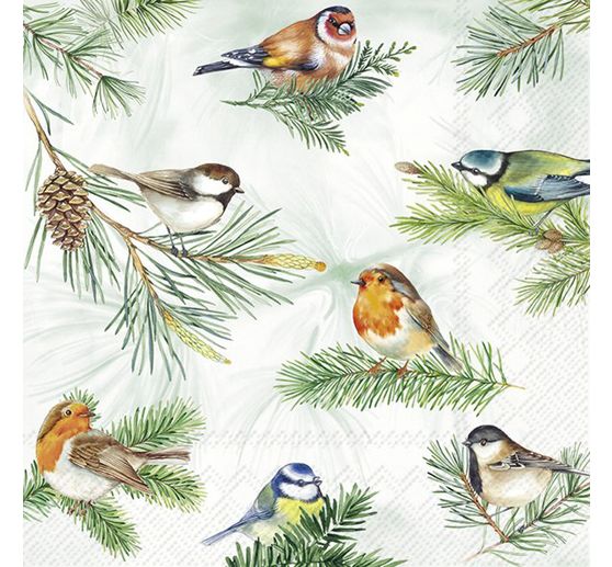 Serviette "Birds on Branch"