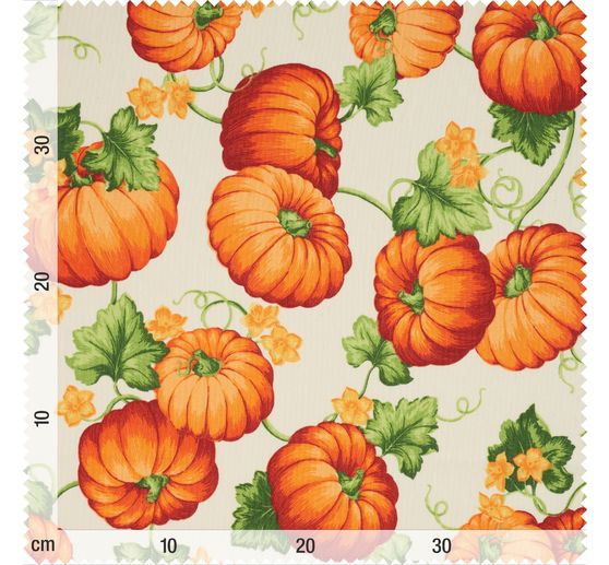 Motif fabric linen optics "Pumpkin"