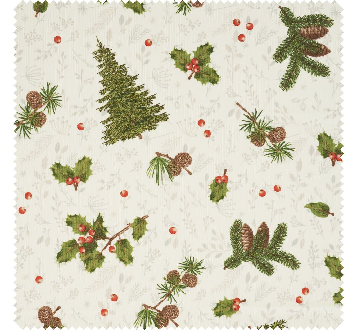 Motiv-Stoff Leinenoptik "Woodland"
