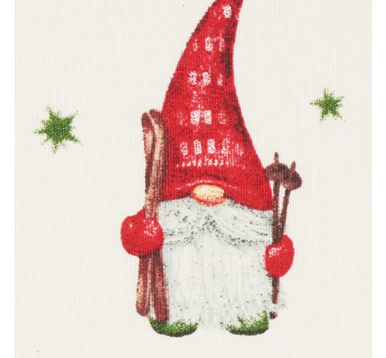 Motif fabric linen optics "Secret Santa world"