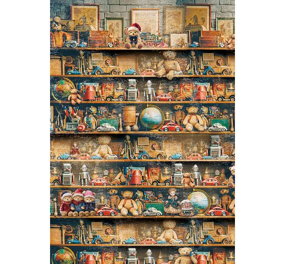 Motiv-Strohseiden Sortiment "Toy Shop", 8er-Set