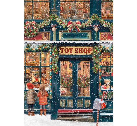 Motiv-Strohseiden Sortiment "Toy Shop", 8er-Set
