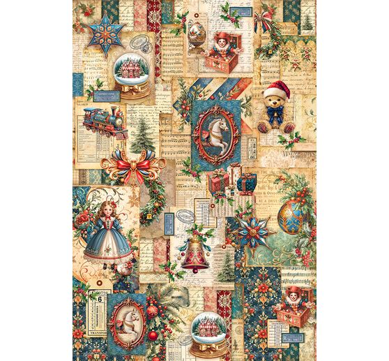 Motif straw silk assortment "Toy Shop", set of 4