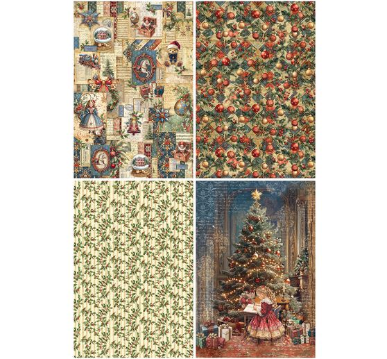 Motif straw silk assortment "Toy Shop", set of 4