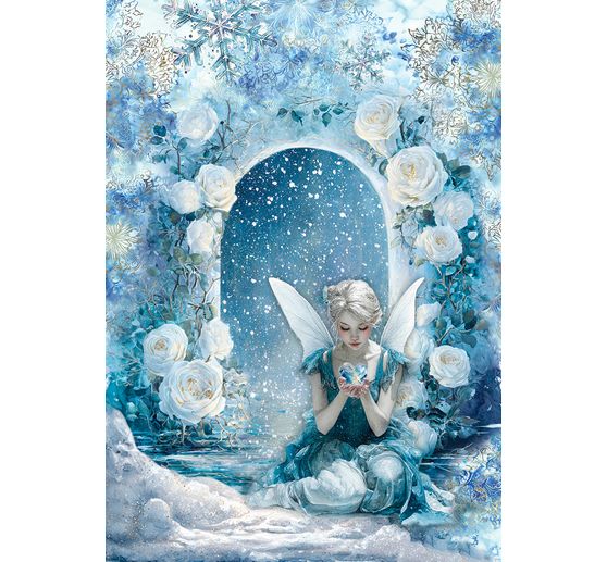 Motiv-Strohseiden Sortiment "Frozen Land", 8er-Set