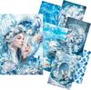 Motiv-Strohseiden Sortiment "Frozen Land", 8er-Set