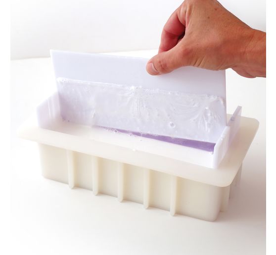 Silicone soap mould with dividers