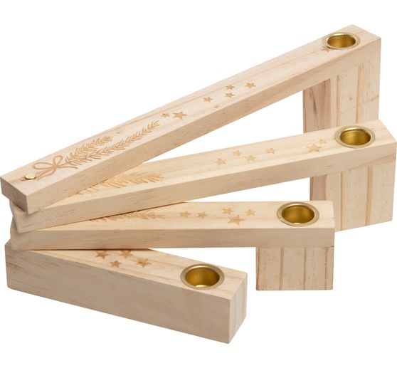 Holz-Adventskerzenhalter, gefächert