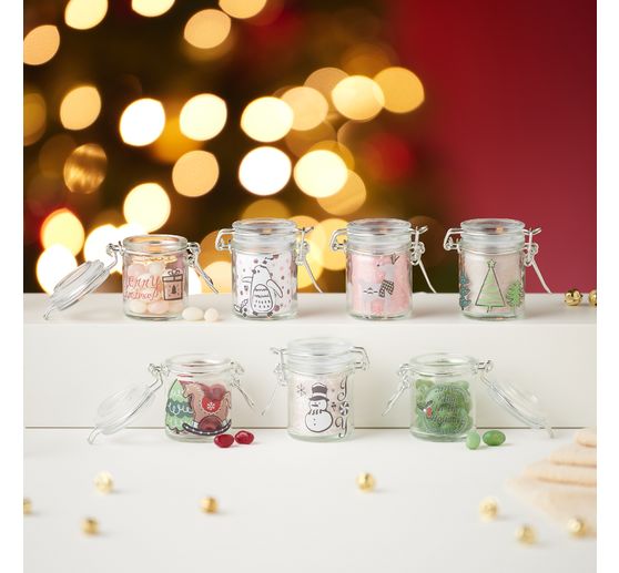 VBS Jars with clip closure "Mini", 12 pieces
