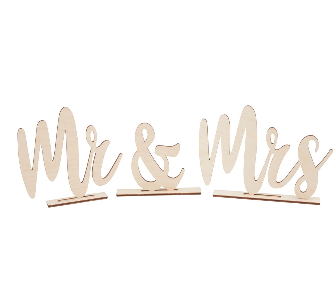 Holz-Schriftzug "Mr & Mrs"