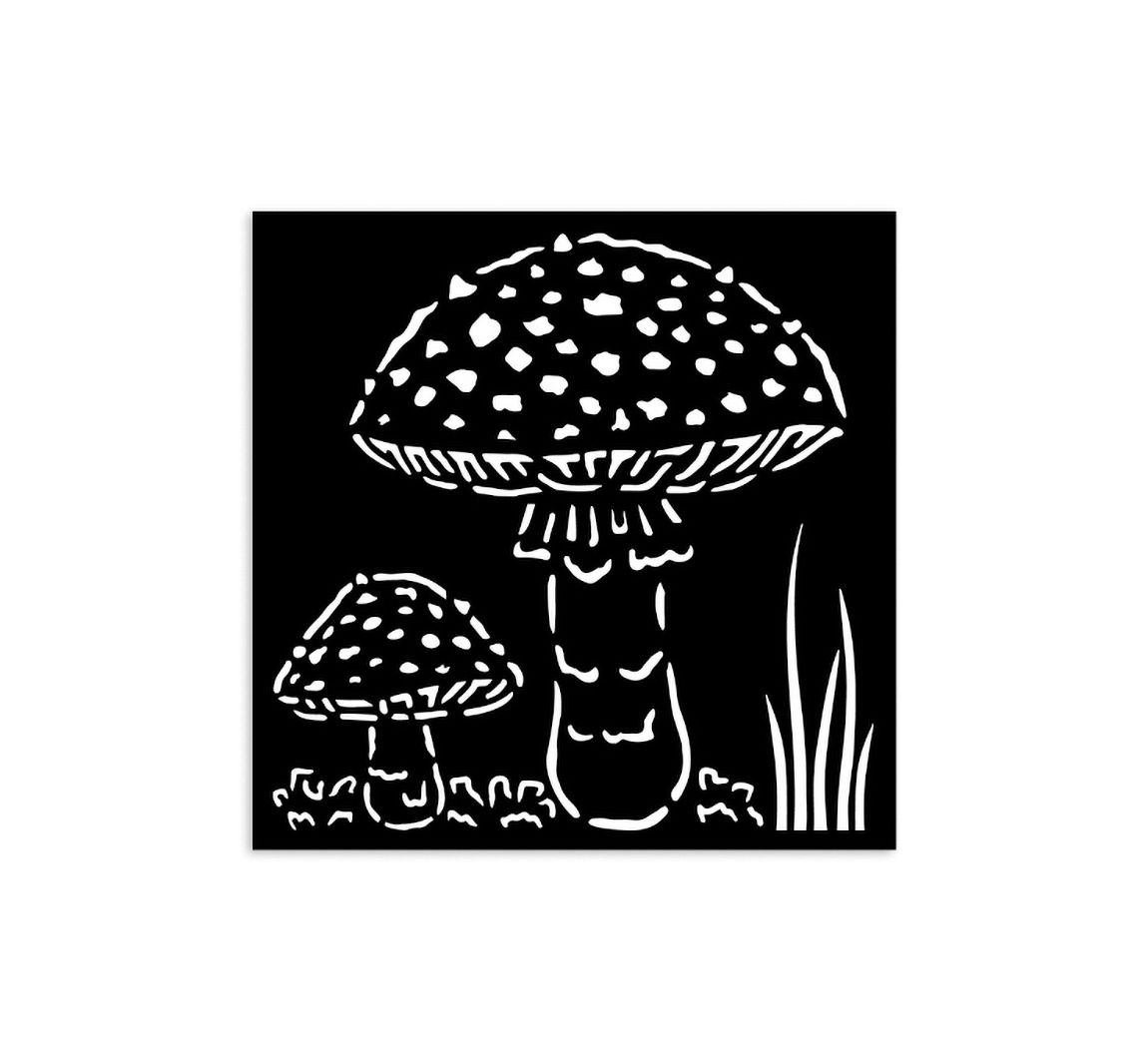 Schablone "Whispering Woods - Mushrooms"