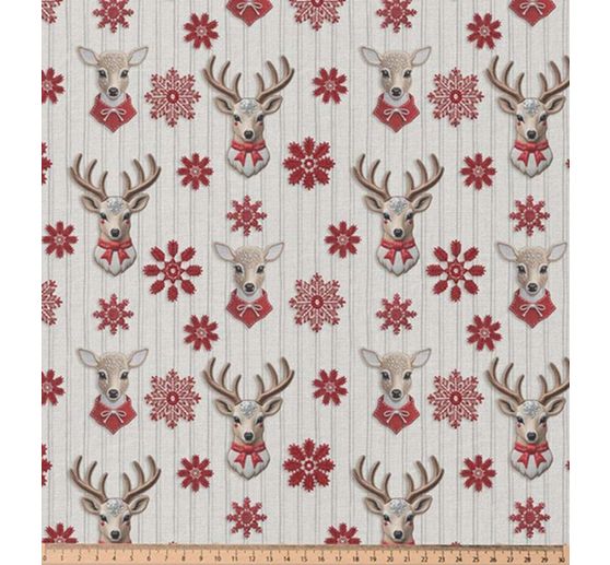 Baumwoll-Stoff "Nordic Reindeer"