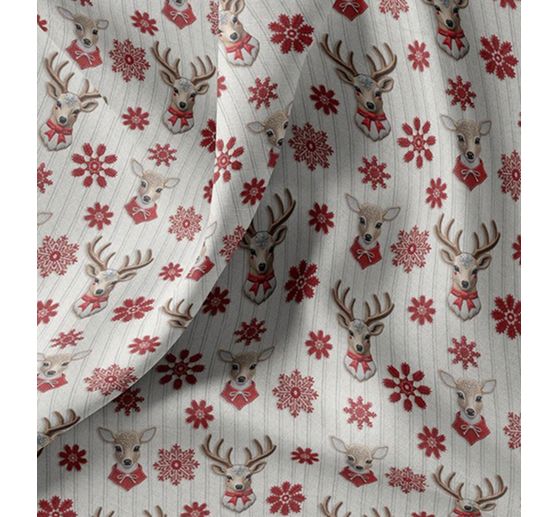 Baumwoll-Stoff "Nordic Reindeer"