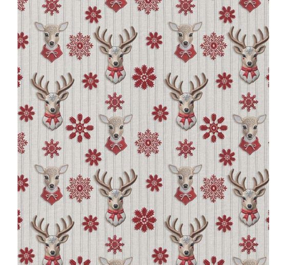 Baumwoll-Stoff "Nordic Reindeer"