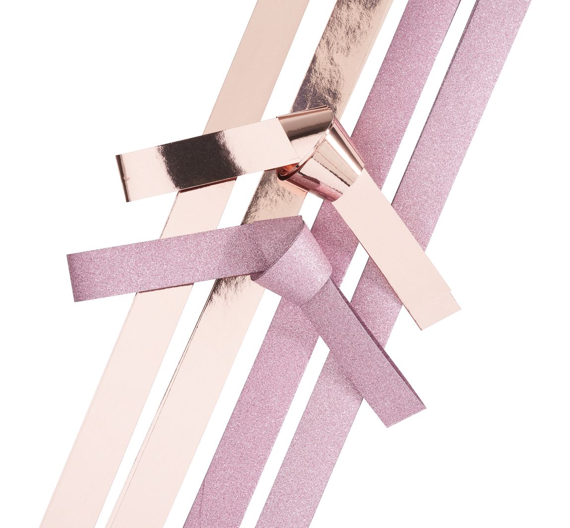 Papierstreifen "Rosa Glitter" - Rosa