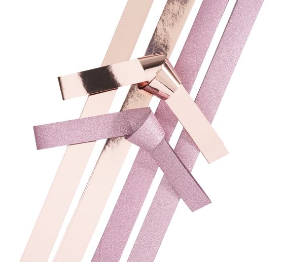 Papierstreifen "Rosa Glitter"