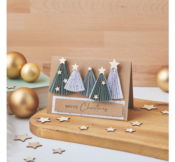 VBS Double cards with envelopes "Kraft paper", 50 pieces
