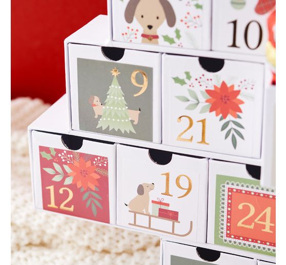 Sticker advent numbers "Woofy Christmas"
