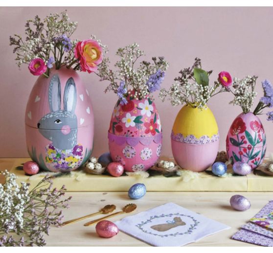 Paper-mâché eggs, divisible, set of 5