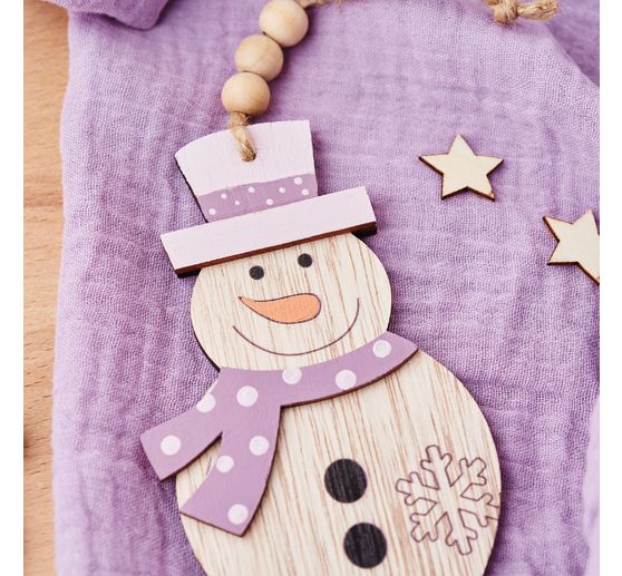 VBS Holz-Anhänger "Wichtel und Schneemann", 2-er Set
