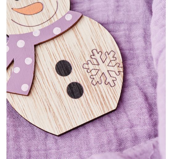 VBS Holz-Anhänger "Wichtel und Schneemann", 2-er Set