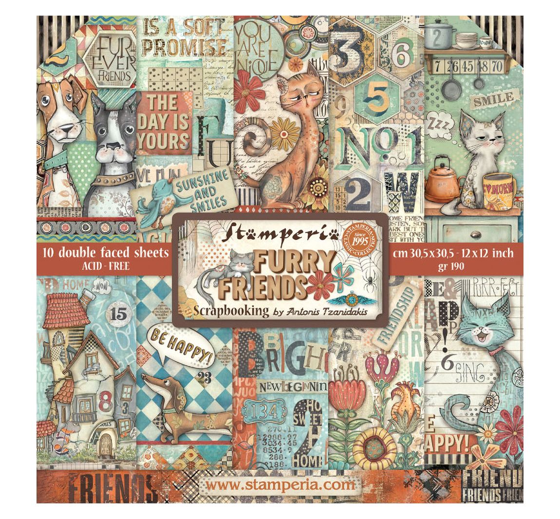 Scrapbook-Block "Furry Friends"