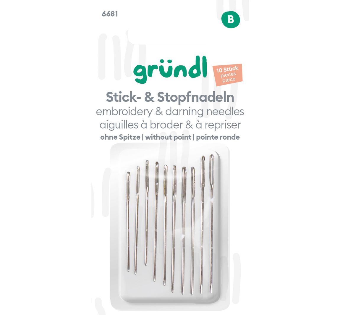 Gründl Stick- und Stopfnadeln ohne Spitze