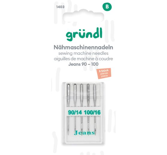 Nähmaschinennadeln Jeans, No. 90 - 100