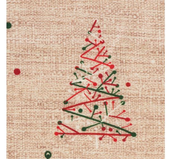 Baumwoll-Stoff "Weihnachtsbäume", Acryl beschichtet