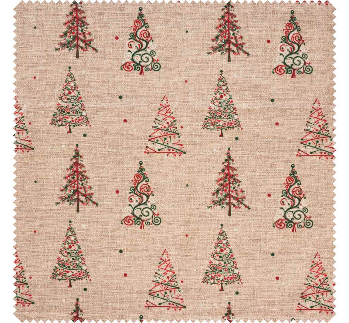 Baumwoll-Stoff "Weihnachtsbäume", Acryl beschichtet