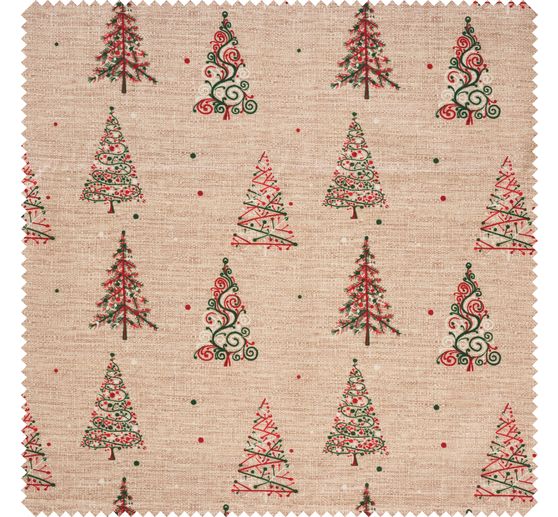 Baumwoll-Stoff "Weihnachtsbäume", Acryl beschichtet