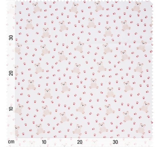 Baumwoll-Stoff "Teddy und Tatzen"