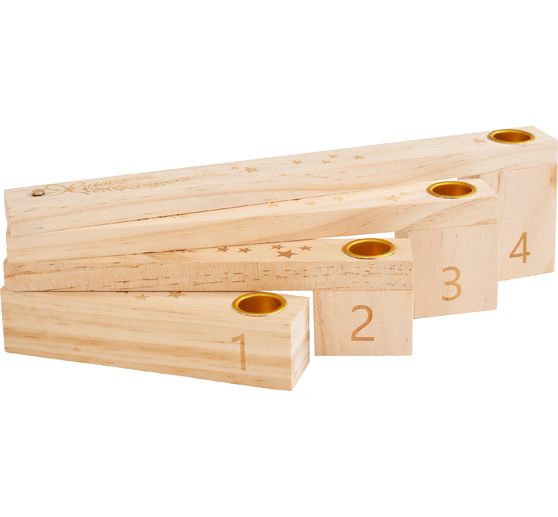 Holz-Adventskerzenhalter, gefächert