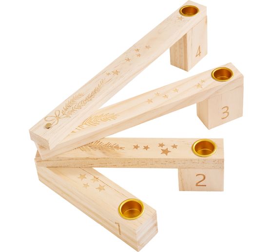 Holz-Adventskerzenhalter, gefächert