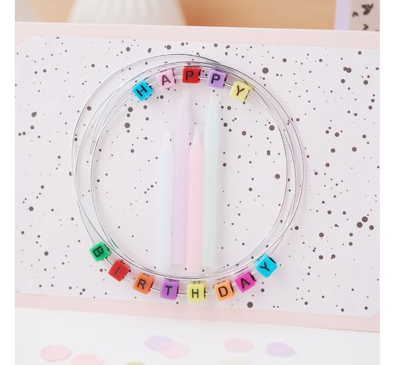 VBS Double cards with envelopes "Pastel colours", 50 pieces