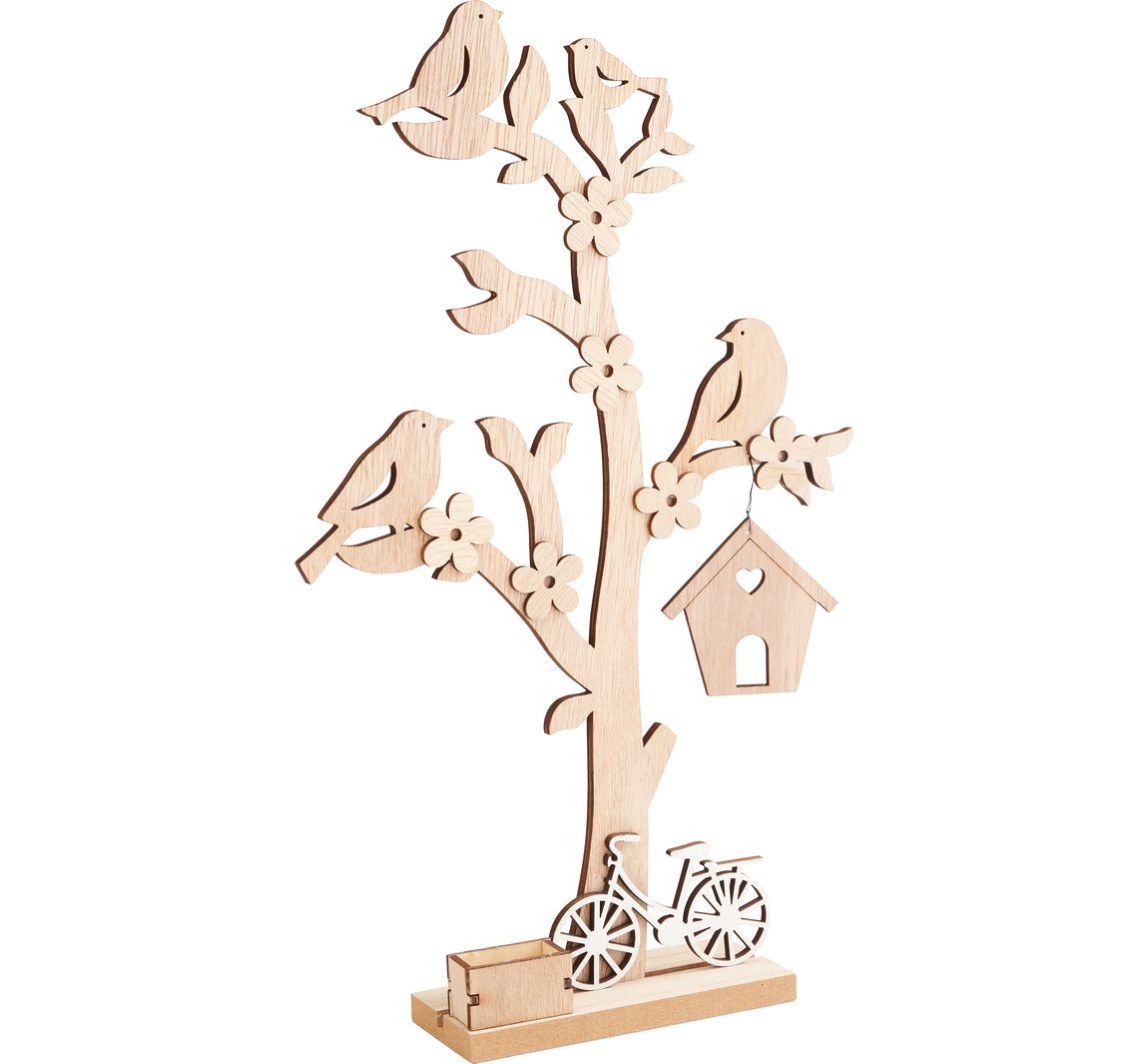 VBS Holz-Steckmotiv "Baum mit Vogelhaus"