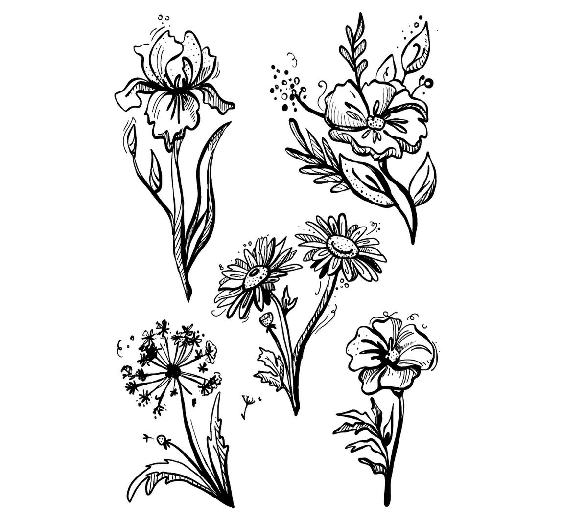 VBS Silikonstempel "Blumen"