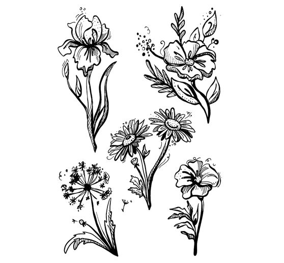 VBS Silikonstempel "Blumen"