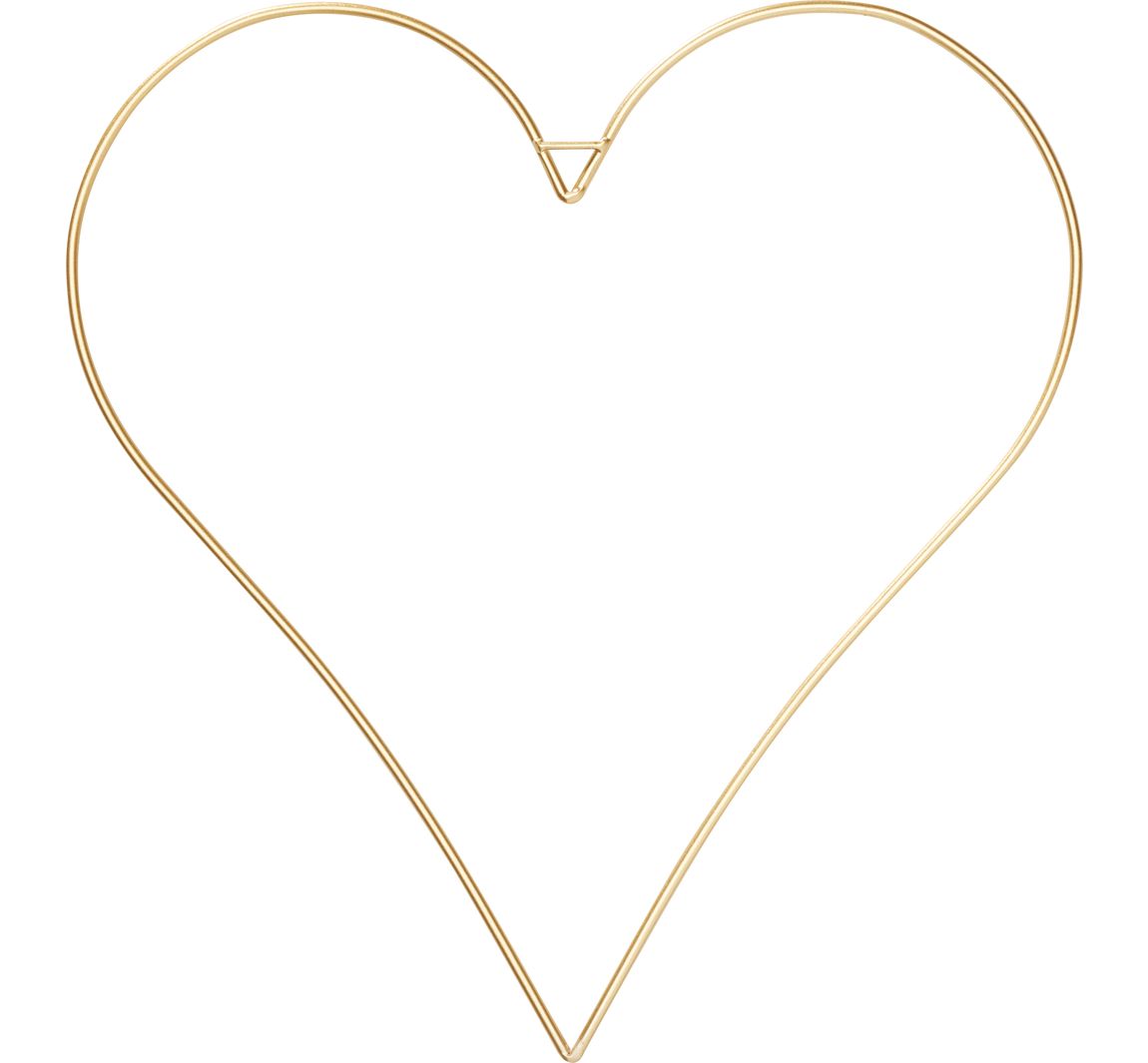 Metallring "Herz", Goldfarben
