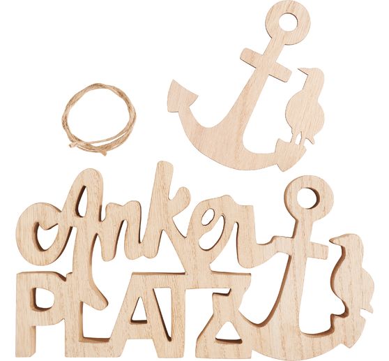 VBS Wooden lettering "Ankerplatz"