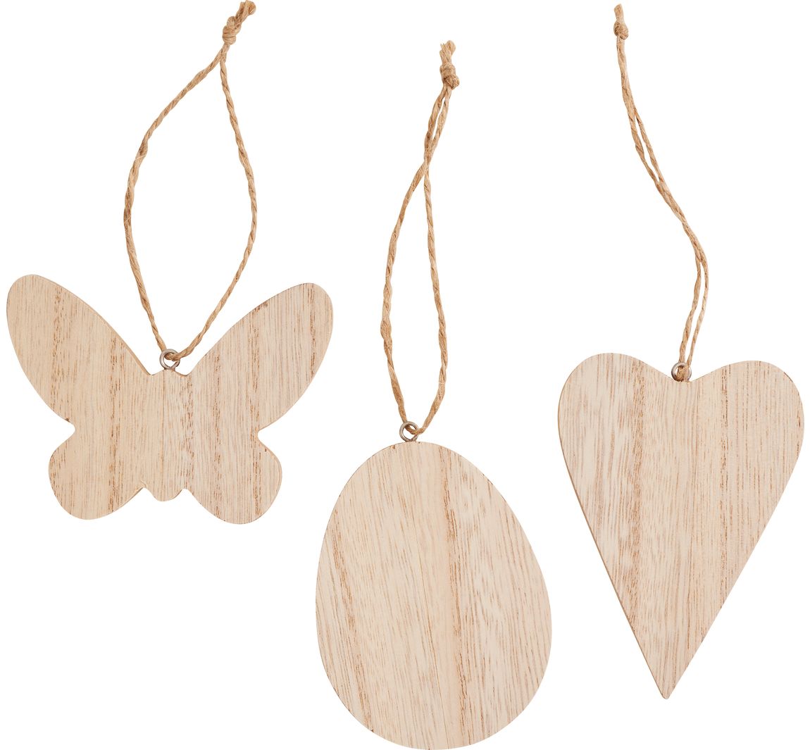 VBS Holz-Anhänger "Schmetterling, Herz und Ei"