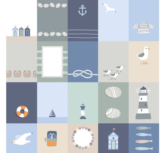 Paper set "Mar&eacute;e Haute"