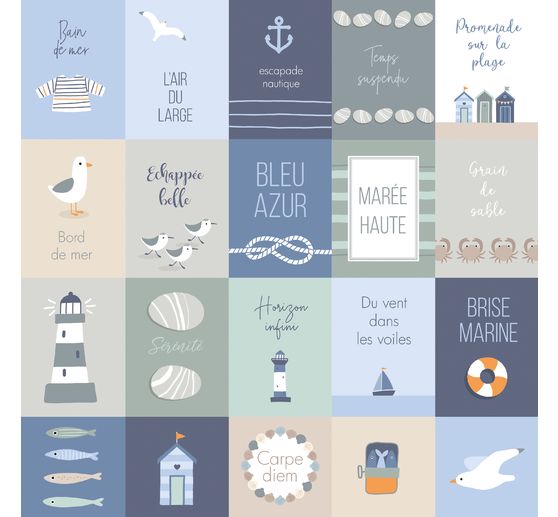Paper set "Mar&eacute;e Haute"
