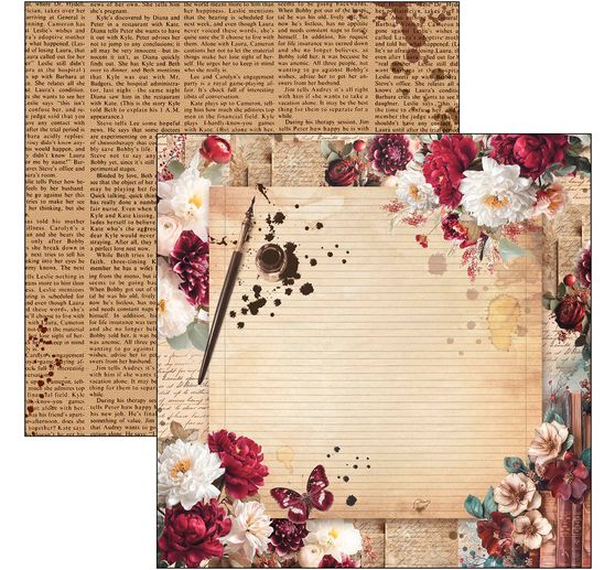 Scrapbook-Papier "Book Lovers"