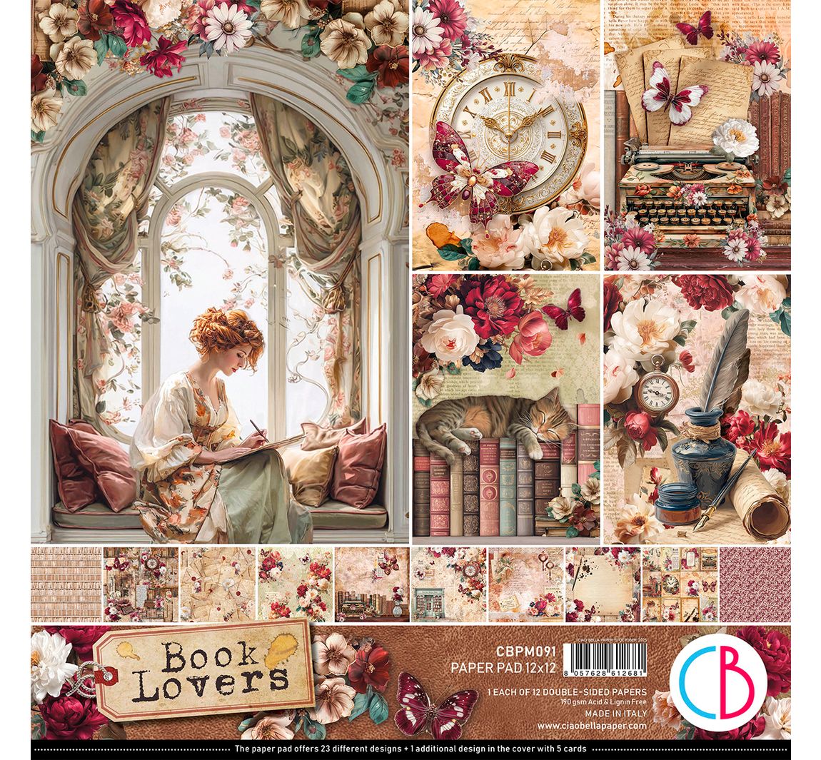 Scrapbook-Papier "Book Lovers"