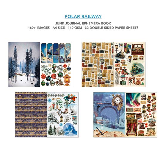 Junk Journal & Ephemera Book "Polar Railway"