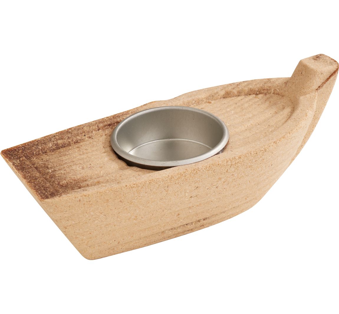 VBS Teelichthalter "Holz-Boot"