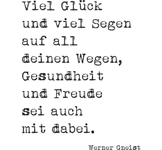 BUTTERER Stempel "Viel Gl&uuml;ck und viel Segen"