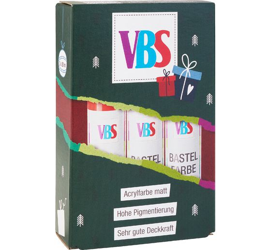 Free article: VBS Craft paint set "Xmas Color Box", 3 x 20 ml